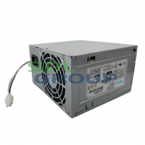 Close-up of a computer power supply unit.